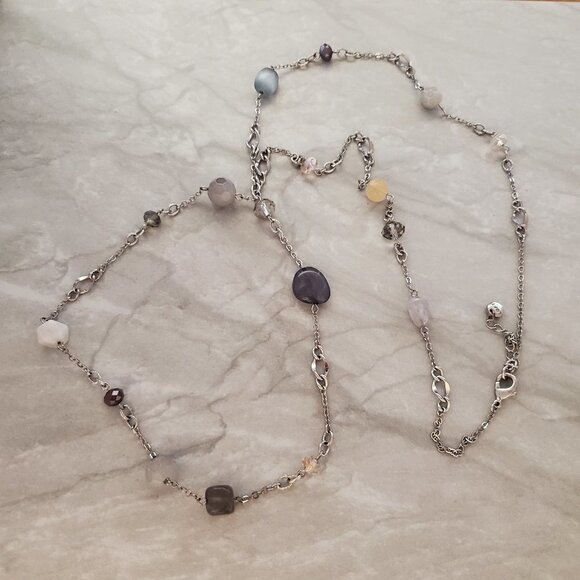 LOFT Jewelry - ✨ LOFT Faceted Beads Beaded Stone Asymmetrical Station Necklace ✨